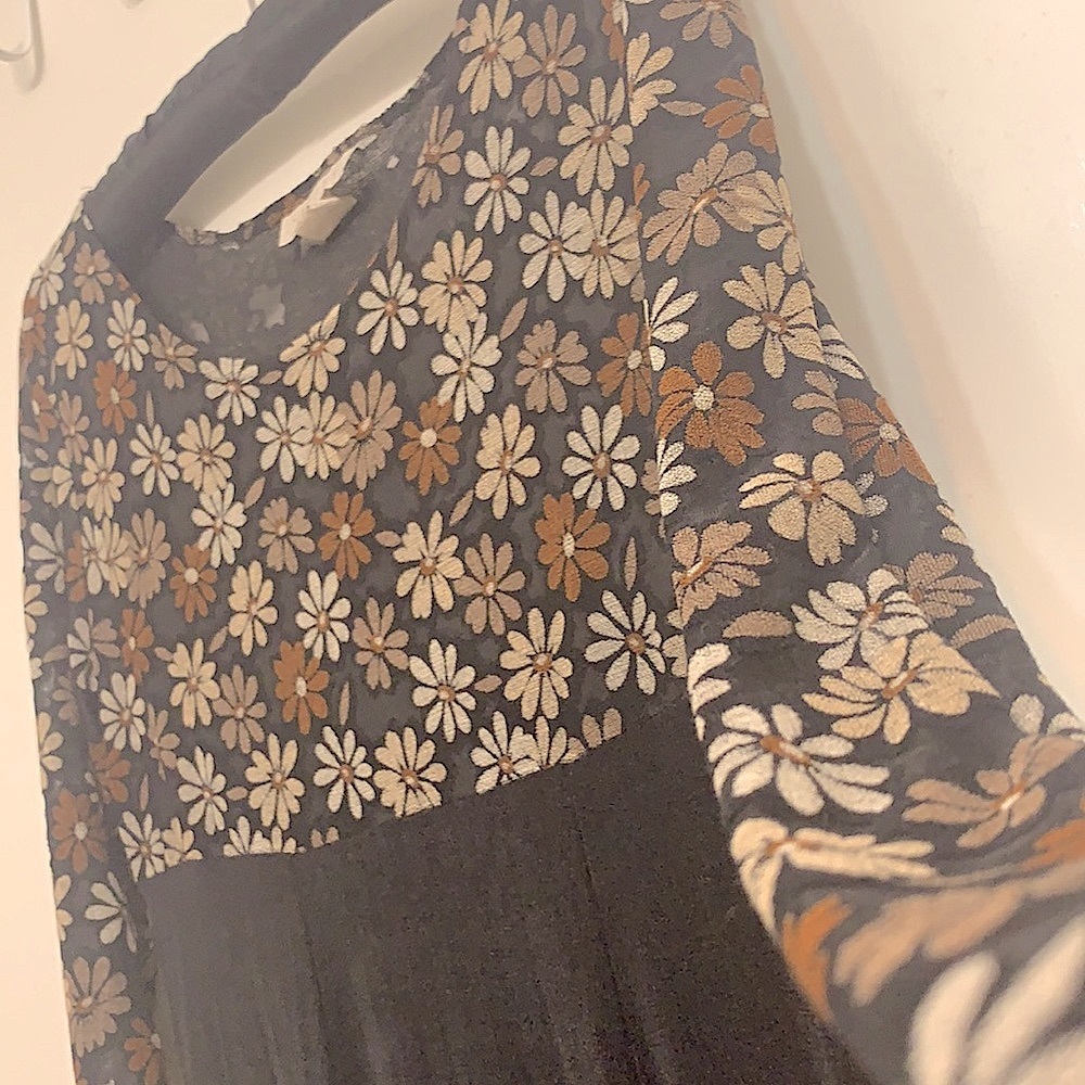 Vintage Flower Pattern Dress